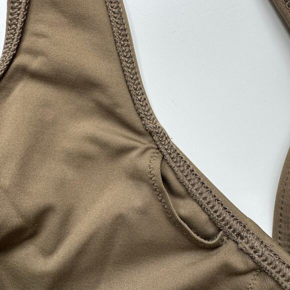 Everlane Square Neck One-Piece Olive Bathing Swimsuit size XL Beech - Picture 8 of 8